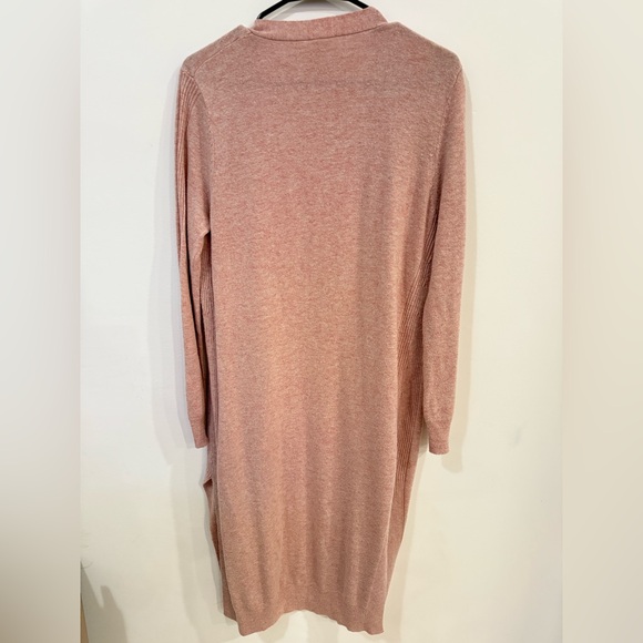 Matty M Blush Pink Maxi Cardigan Duster | Spring Layering | Size M - Picture 2 of 3